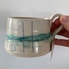 Ceramic handmade Cup - Sea inspired coloured glazes