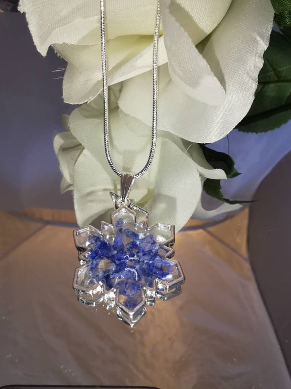 Unique Resin Snowflake Pendant