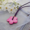 Sale-Pink daisy necklace