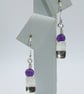 Sterling Silver Amethyst Drop Earrings - Image 3
