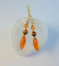 Amber, Tiger Eye & Crystal Earrings, Birthday, Anniversary, Gifts For Her - Image 2