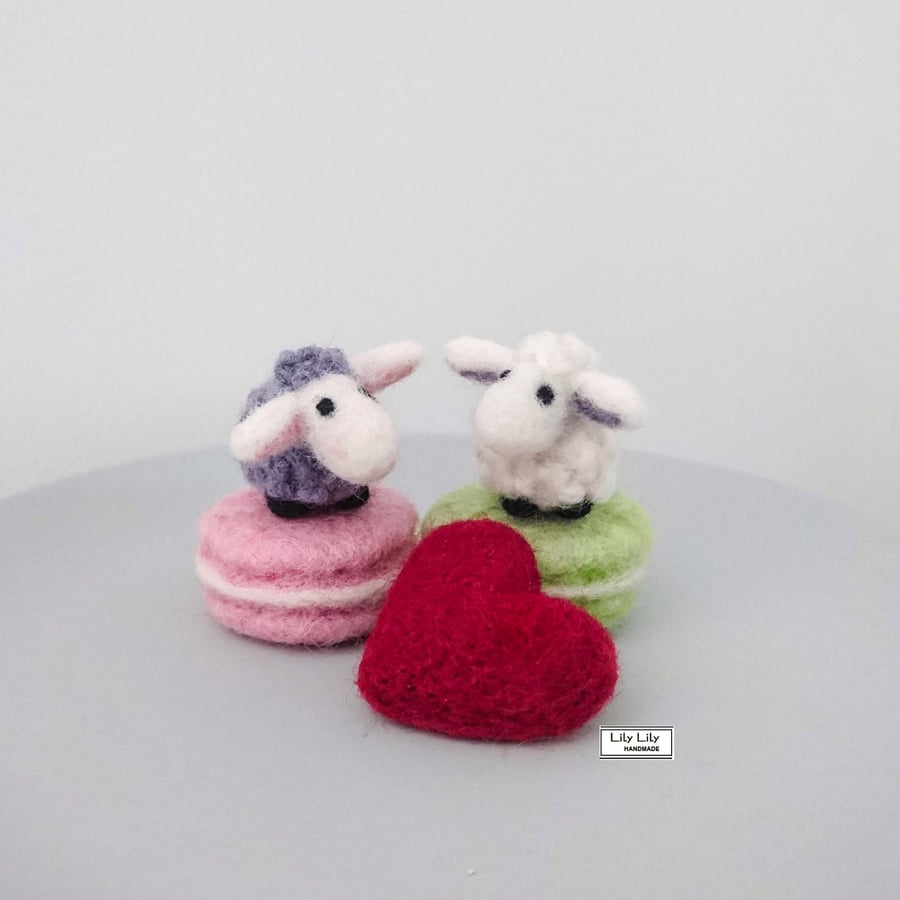 Sienna, the Miniature Ewe, needlefelted mascot by Lily Lily Handmade 