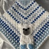 Crochet GrannySquare Polar Bear Baby Blanket