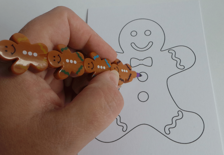 Jewells Craft Kit - Gingerbread Man Men Colouring Kit colour in activity