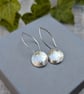 Sterling Silver Leaf Pattern Disc Drop Earrings - JBJ1109 - Image 8