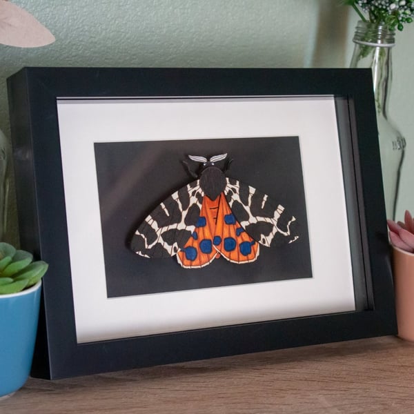 Tiger Moth - 3D wooden layered artwork