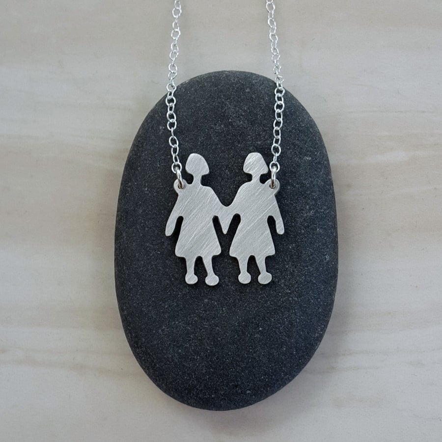 children necklace, personalised jewellery, unique gift, figurative jewellery