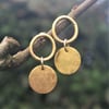 Brass Circles Statement Earrings