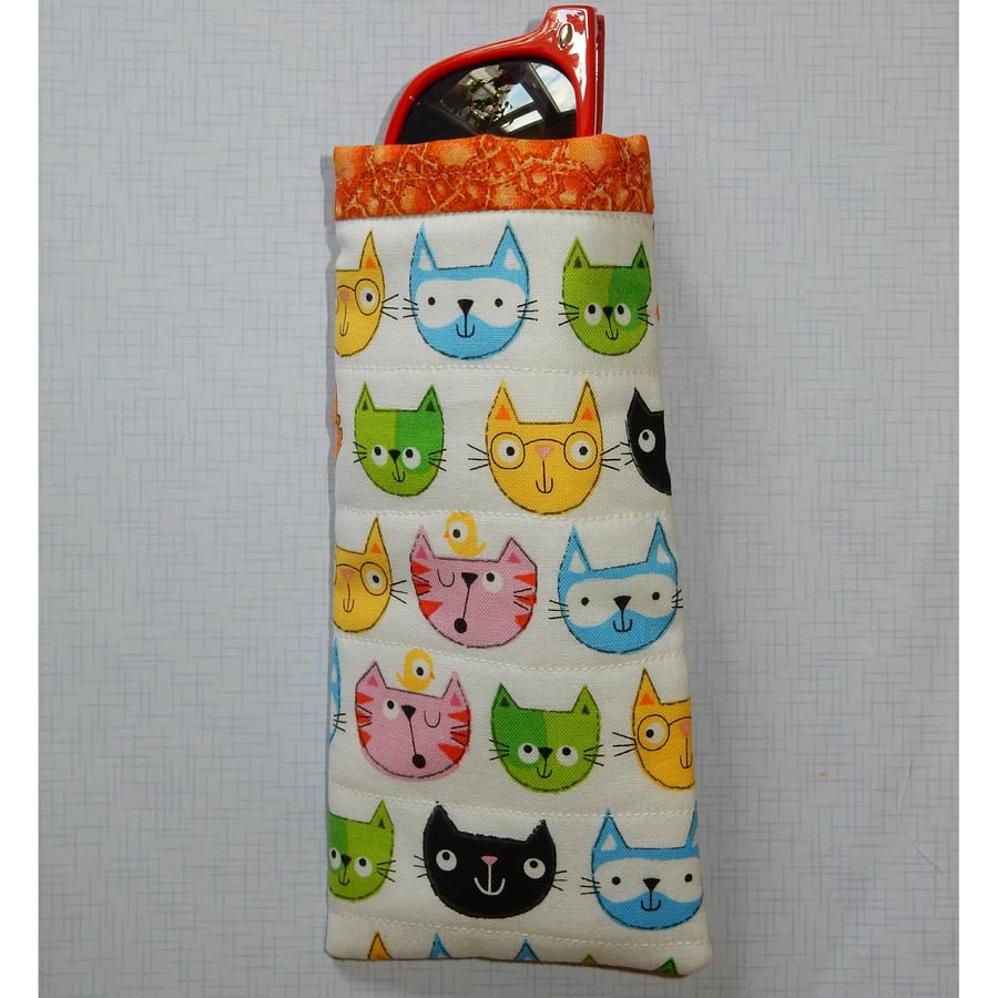 Glasses case - cute cat faces