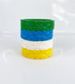 Colourful resin bracelets ornate with carved floral pattern - Image 2