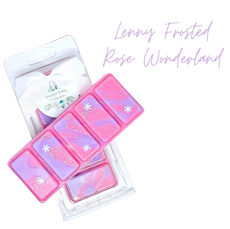 Lenny Frosted Rose Wonderland  Wax Melts UK  50G Luxury  Natural  Highly Scented