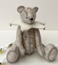 Embroidered artist bear,  one of a kind collectable teddy bear by Bearlescent  - Image 3