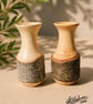 Wet turned live edge Twig pots , bud vases 