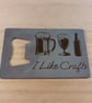 Personalised Photo or Text Engraved Credit Card Bottle Opener