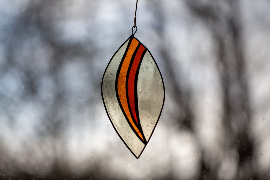 Stained Glass Suncatcher Colourful Abstract Wall or Window Hanging