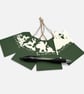 Handmade Christmas Gift Tags, Slide In Message Tags, Green Set of 4 - Image 9