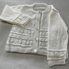 White round neck cardigan