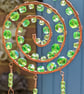 Beautiful copper and green suncatcher wire wrapped spiral handmade unique  - Image 9