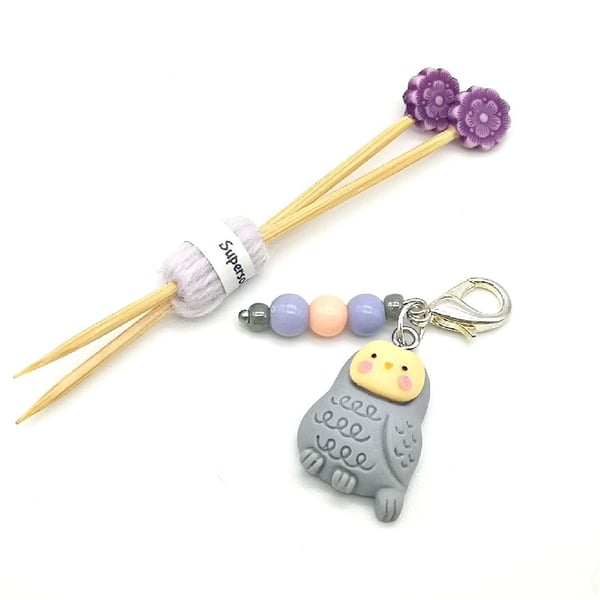 Owl Stitch Marker - Resin Owl Knitting Stitch Marker
