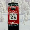 Handmade Fused Glass Postbox Hanging Christmas Decoration 