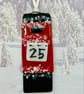 Handmade Fused Glass Postbox Hanging Christmas Decoration 