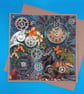 Steampunk Birthday Card, Large, Handmade - Image 1