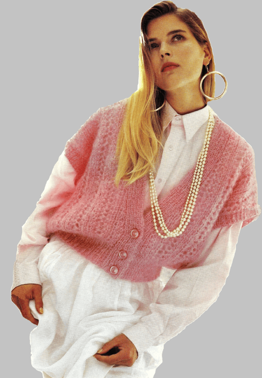 VINTAGE KNITTING PATTERN PDF Ladies Lace Waistcoat
