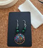 Green Tigers Eye Earrings - Image 2
