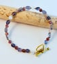 Pink Tourmaline And Iolite Bracelet - Handmade In Devon - Image 1