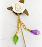  Polymer Clay Handcrafted Ivory Rose Stick Pin  3 - Image 1