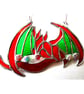  Fire Dragon Suncatcher Stained Glass Mythical - Image 6