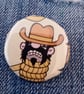 Vintage Comic Badge – Cowboy - Image 1