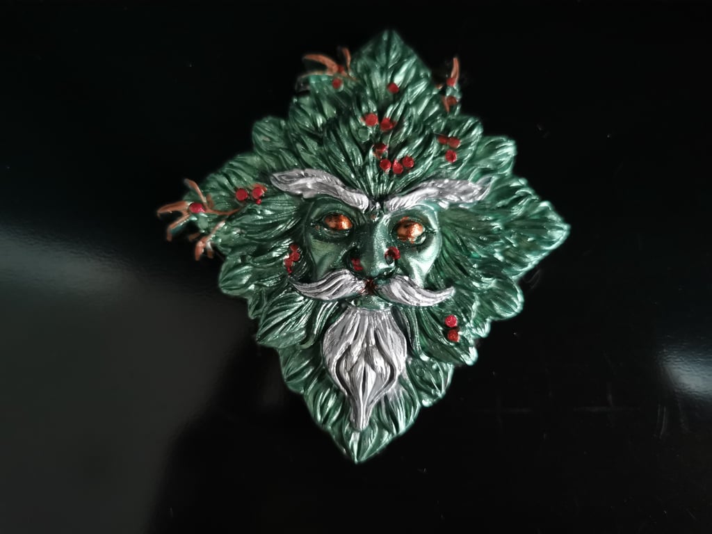 Green Man Altar Tile (Green) 