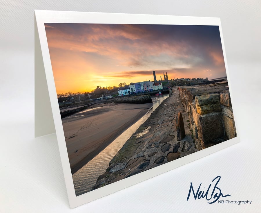 St Andrews Pier, Fife - Scottish Greeting Card by Neil Barr