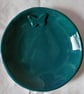 Sea green dish with butterfly - Image 1