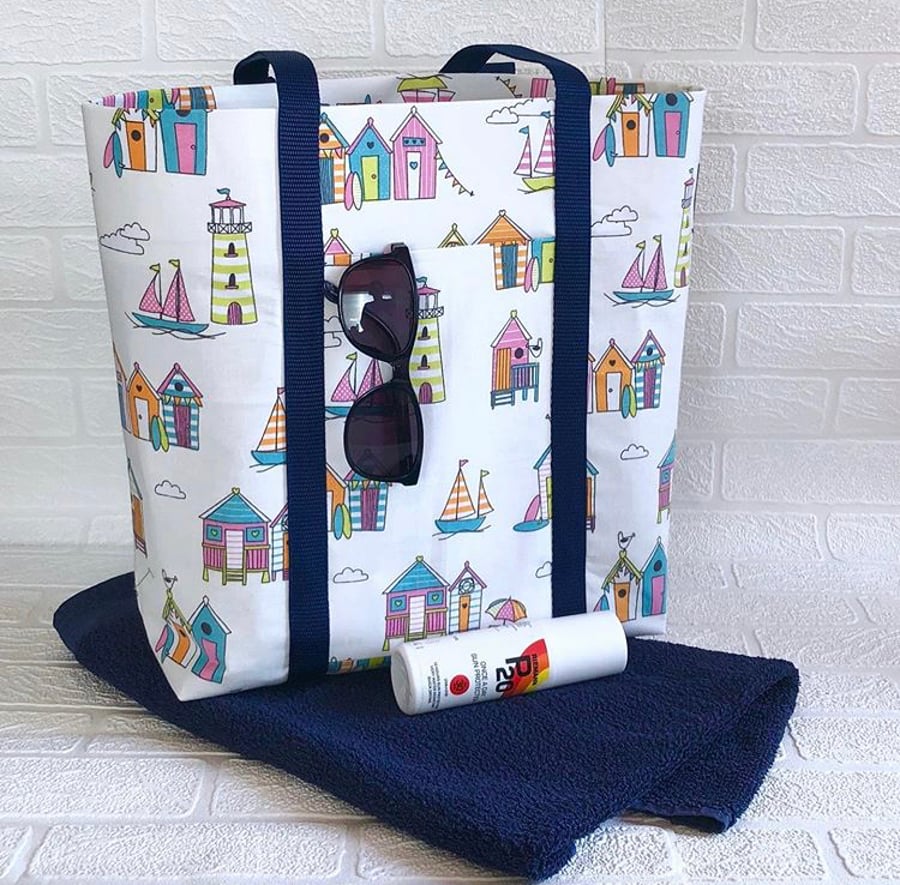 Beach bag,picnic bag, shoulder bag, large tote bag