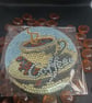 Handmade beaded coffee cup plaque kitchen &cafe wall decor coffee lover gift - Image 2