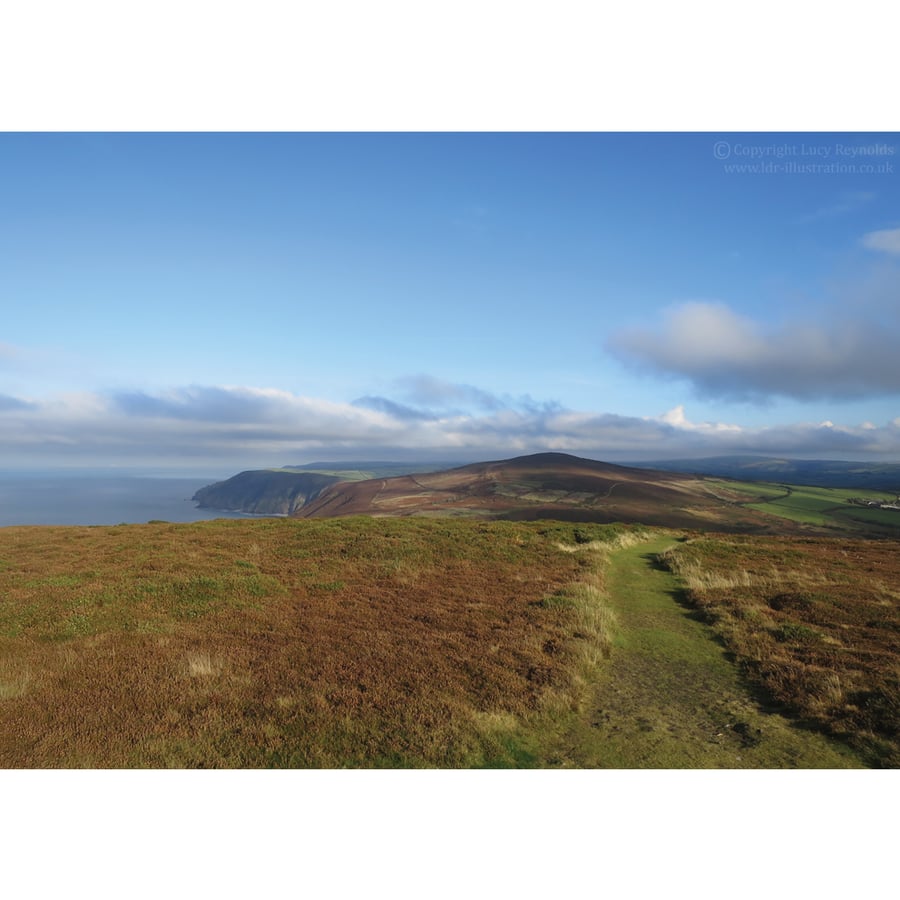 View from Great Hangman Print