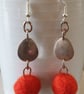  Merino wool ball earrings - Image 3