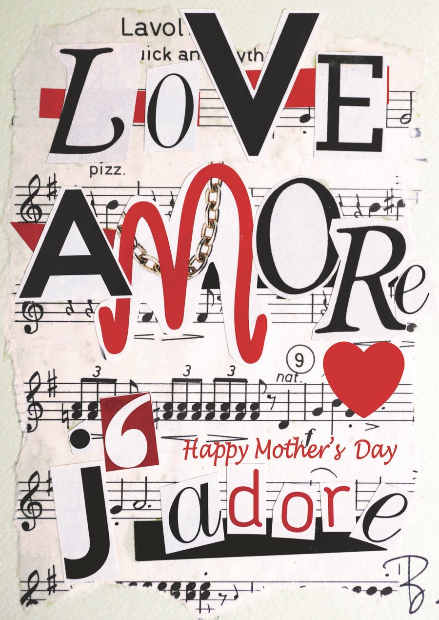 Personalized - Happy Valentine's Day or Happy Mother's Day - Greeting card