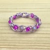 Purple knotted design wire ring