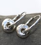 sterling silver nugget hoop earrings - Image 3