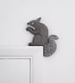 Grey squirrel door topper, forest theme home decor, decoration for door frame. - Image 3