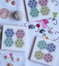 4 x Pastel Hexagon Pattern Ceramic Tile Coasters with Cork Backing - Image 3