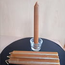 Sandalwood beeswax 4 pack candles with natural white sandalwood powder, 20 cm.