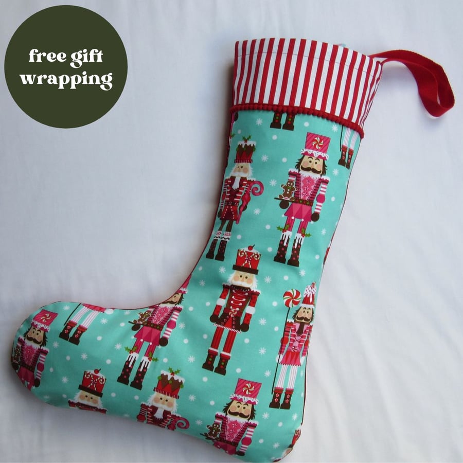 Christmas Stocking - Nutcracker - can be personalised