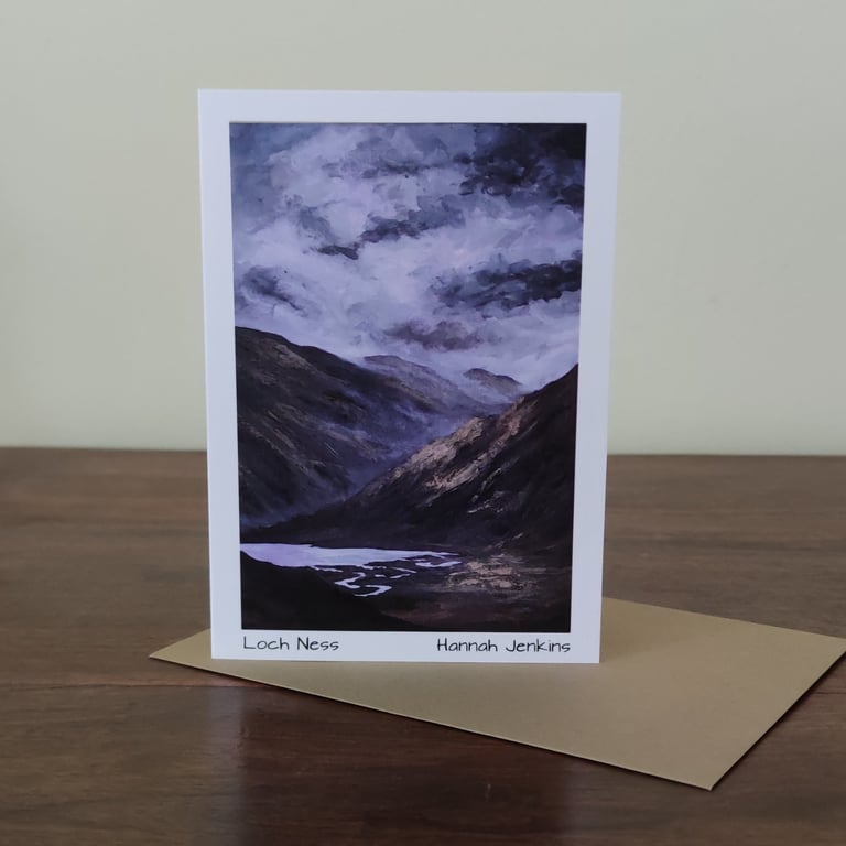 Loch Ness,Hikers Heaven Greeting Card Collection, Highlands Mini Landscape, 