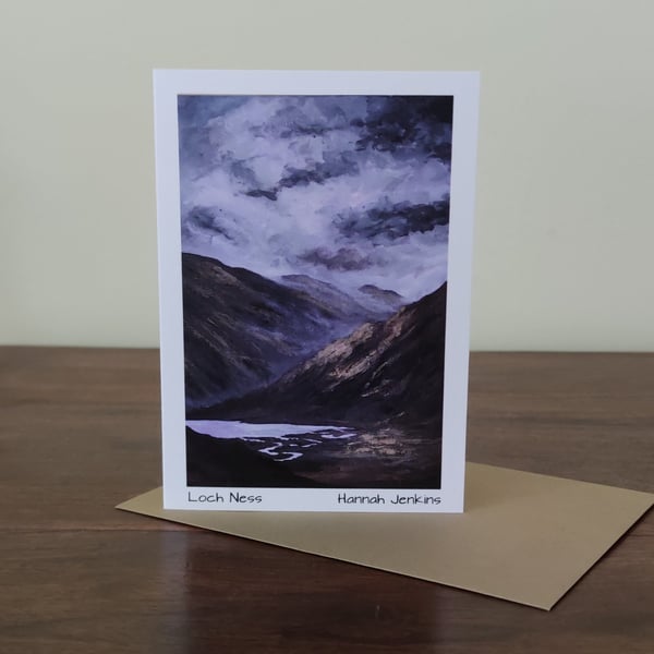 Loch Ness,Hikers Heaven Greeting Card Collection, Highlands Mini Landscape, 