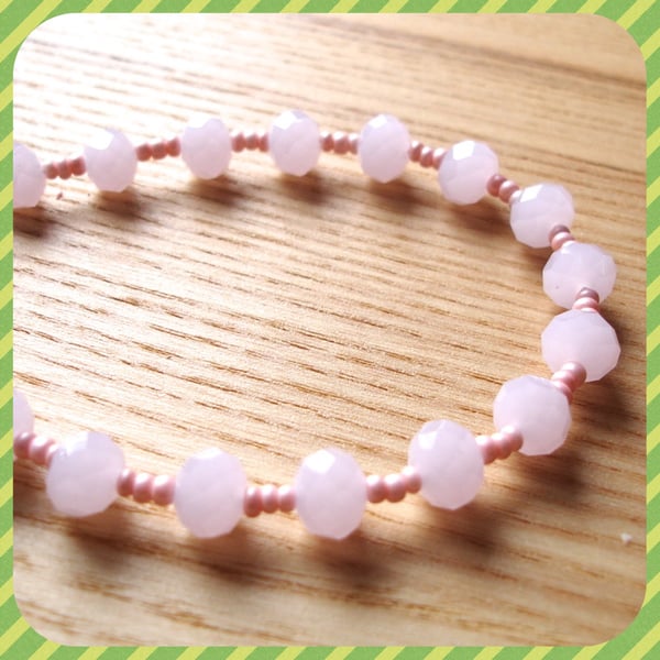 Soft Pink Bead Bracelet