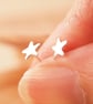 Silver Star  and Heart Mismatched Stud Earrings - Image 3